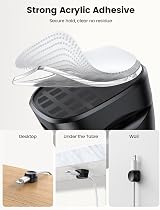 Lamicall 6 Pack Spring Cable Holder Clips 2.5-8mm No-Residue Adhesive Desk view 4