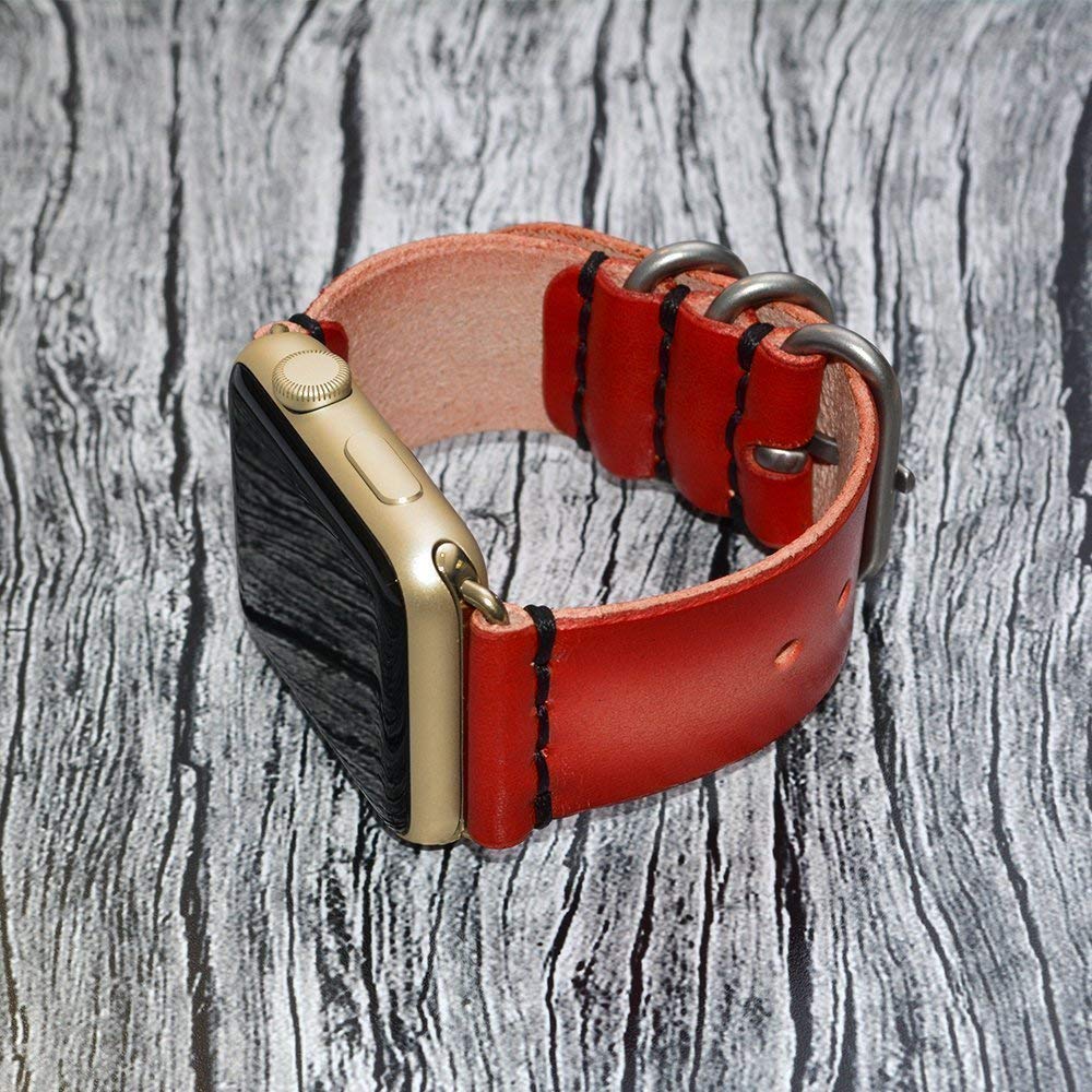 Leather Watch Band 38mm 40mm 42mm 44mm for Apple Watch