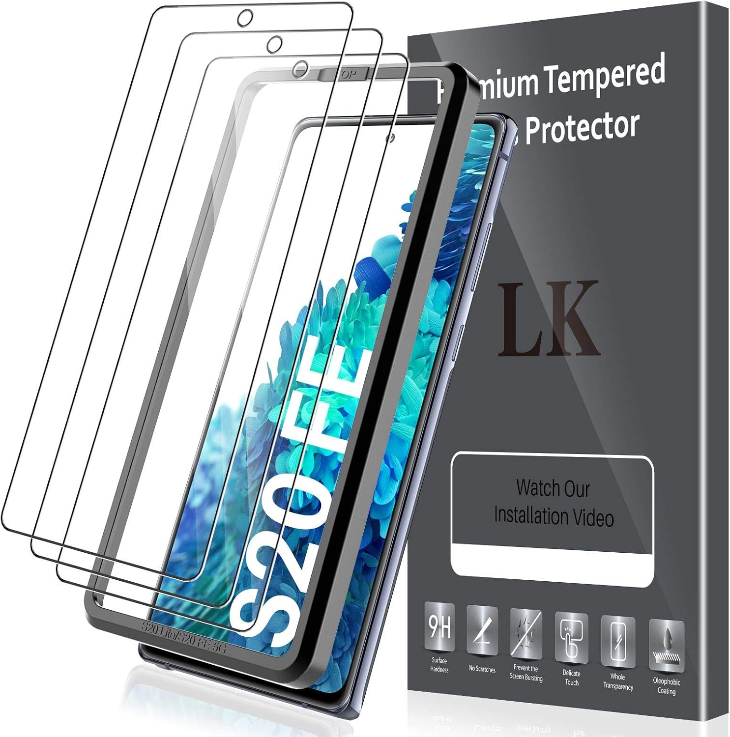 LK 3 Pack, Screen Protector Compatible with Samsung Galaxy S20 FE 4G/5G