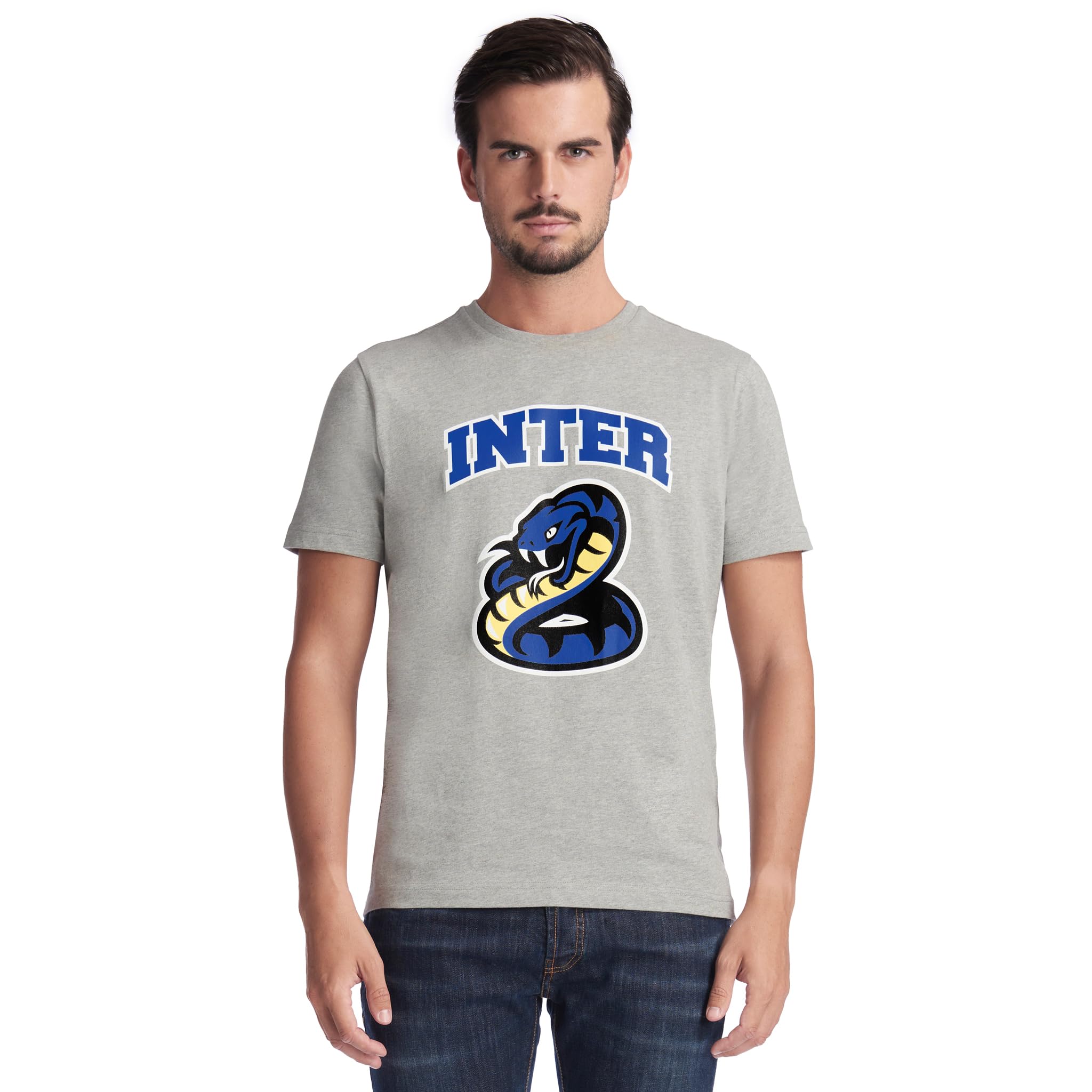FC Internazionale Milano S.p.A. T-Shirt Adulto, Unisex Adults’ T-Shirt, Grigio Chiaro,