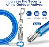 Chuiendi Dog Tie Out Cable and Stake 3M 9.8ft Reflective Shock Absorbing view 2