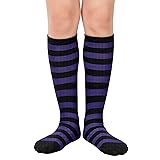 Halloween Kids Toddler Witch Socks Purple and Black