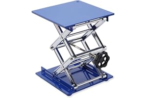 PRECIPETTE Lab Jack Stand, 8 x 8 Inch Aluminum Laboratory Scissors Jack Platform, Height Expandable Range 80mm-326mm, Load Capacity 15kg