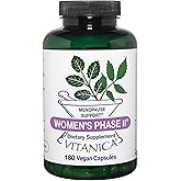 Vitanica Women's Phase II, Menopause Support, Vegan, 180 Capsules