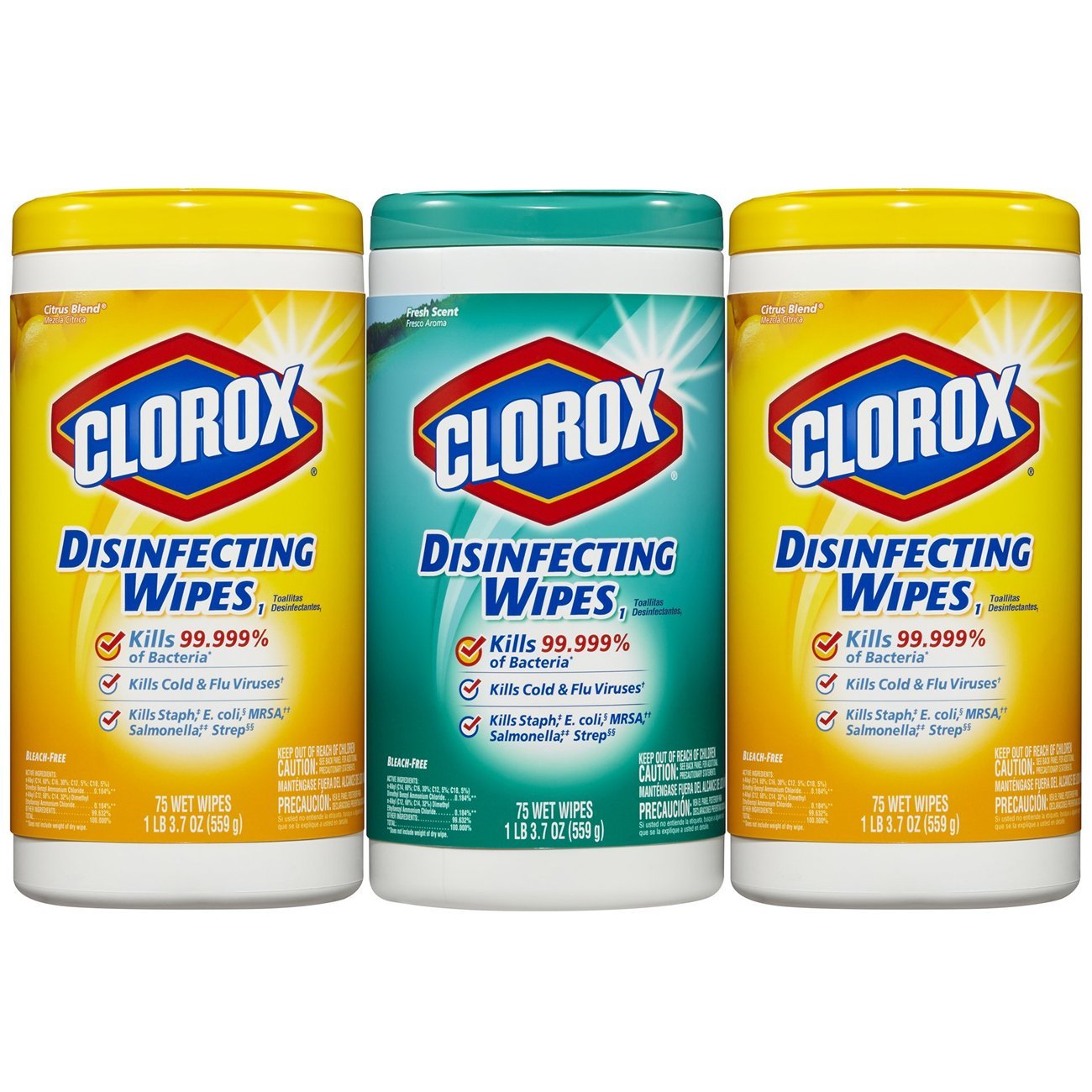 Clorox Disinfecting Wipes Value Pack Fresh Scent and Citrus Blend 225