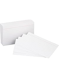 AmazonBasics Heavy Weight Ruled Index Cards, White, 3x5-Inch, 100-Count