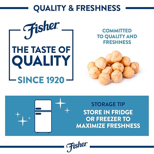 FISHER CHOPPED HAZELNUTS, 4.52 OZ RAW SHELLED UNSALTED NUTS FOR COOKING, BAKING, OR SNACKING, HEALTHY SNACKS FOR ADULTS, RESEALABLE BAG, NATURALLY GLUTEN FREE, VEGAN, KETO, PLANT BASED PROTEIN