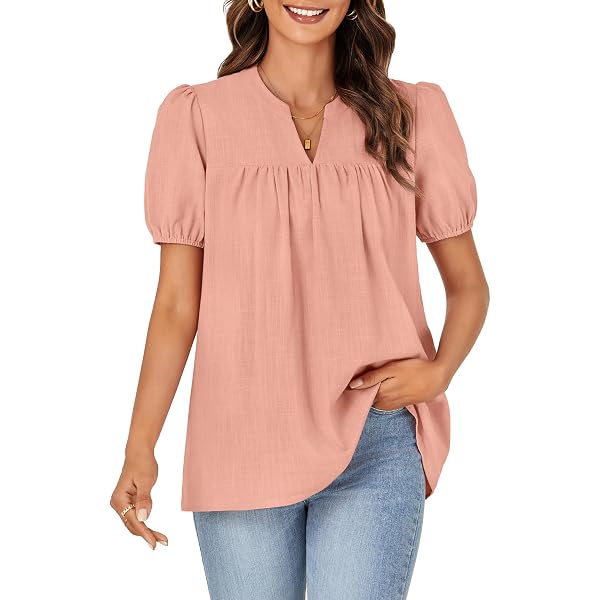 Anyally Women's Plus Size Summer Chiffon Tunic Top - Petal Sleeve Blouse For Leggings - View #11