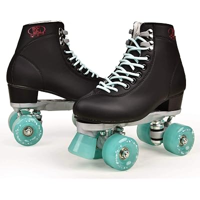 Professional Outdoor high top Ladies Mens Roller Skates Leather Roller Skates Indoor and Outdoor Four-Wheel Roller Skates Suitable for Ladies Boys and Girls