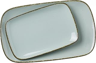 Ritzenhoff & Breker Servierplatten-Set Casa, 2-teilg, 24x15,5 cm und 33x20 cm, Blau