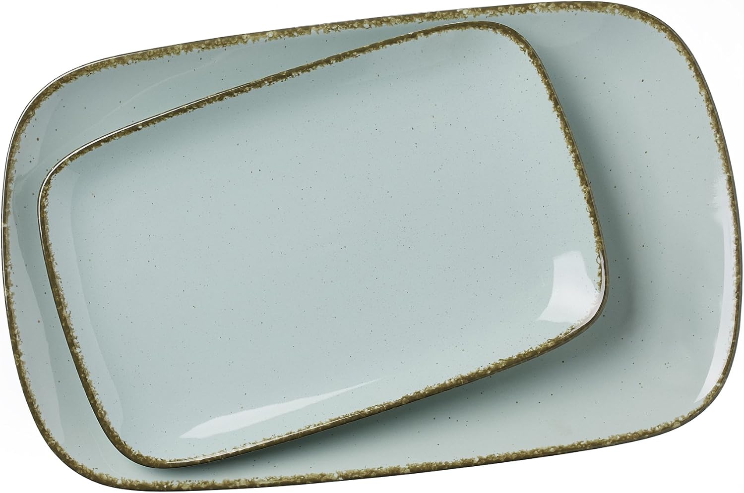 Ritzenhoff & Breker Servierplatten-Set Casa, 2-teilg, 24x15,5 cm und 33x20 cm, Blau