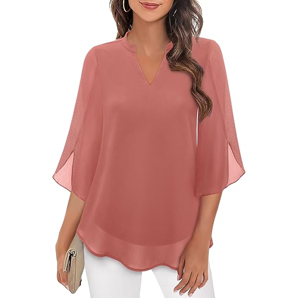 トップス modern tuck frill volume sleeve blouse Furnex Blouses for Women Business Casual：3/4 Sleeve
