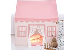 SHERILYN Play Tent with Mat, Kids Tent Indoor Playhouse Large for Girls Tent Toddler Tent Kids Play Tent (Girl Tent)