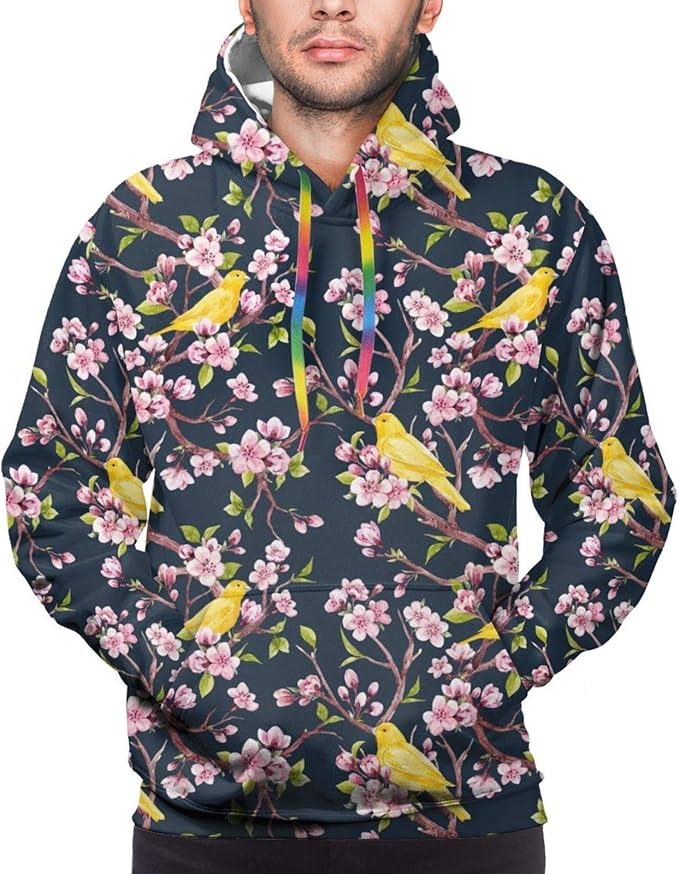 Japanese Style Cherry Blossom (23) Mens Hoodies Active Sweatshirts