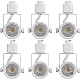 CLOUDY BAY 8W 3000K Warm White Dimmable LED Track Light Head,CRI90+ True Color Rendering Adjustable Tilt Angle Track Lighting