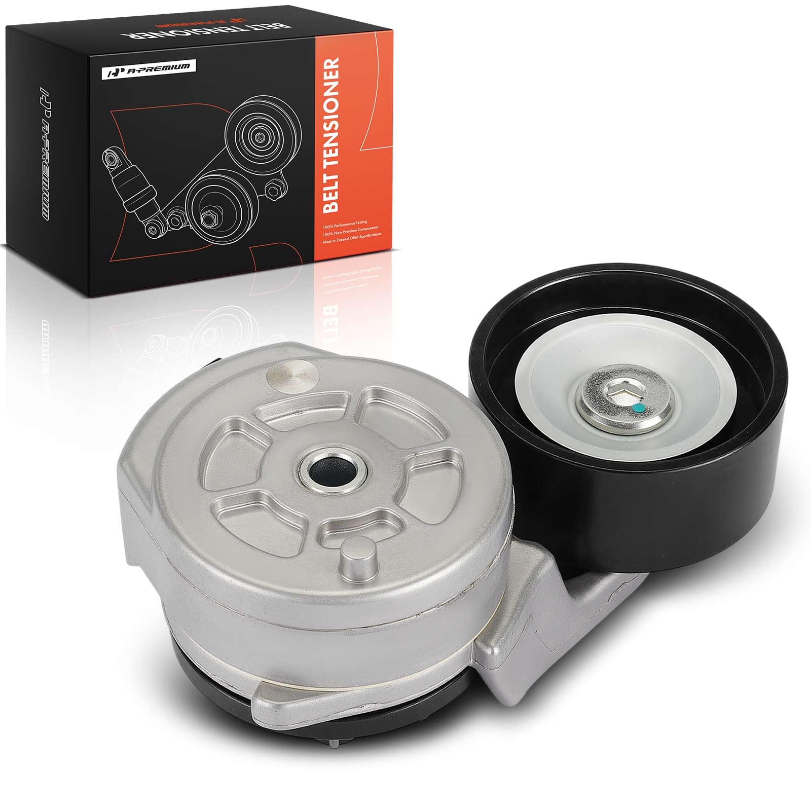 Photo 1 of A-Premium Belt Tensioner Assembly with Pulley Compatible with Dodge Models - Ram 2500/Ram 3500 1994-2002, D250/D350/W250/W350 1989-1993, 5.9L, Fit Diesel Only, Replace# 3912254, 4429254