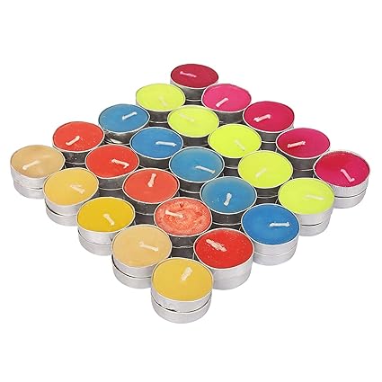 Mount Eagle Scented Tea Light Candle Smokeless Candles Made in India (50 pcs Candles) for Diwali Highly Pleasing Fragaranced Good Quality Pure Paraffin Wax Smokeless Multi Purposes Tea Light Candles