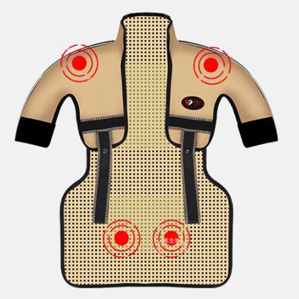 Cervical Shoulder Back Massager, Neck Shoulder Waist Lumbar Massage, 3D Vibration Massage Far Infrared Thermotherapy Technology Keep Warm Back Brace For Men And Women