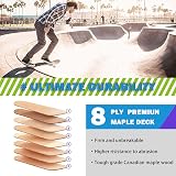 CLYCTIP Dream 31 x 8 Inch Complete Skateboard 8-Layer Maple Deck Dual Kick view 4