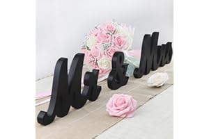 Mr and Mrs Signs Table Decorations, Wooden Freestanding Letters for Photo Props, Rustic Wedding Decoration, Anniversary Showe