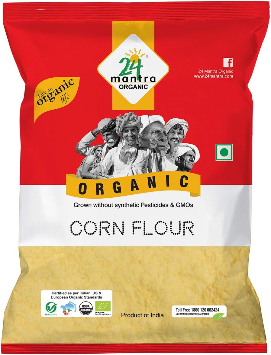 24 Mantra Organic Corn Flour, 500g