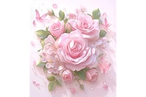 3d Pink Roses Pink Butterflies Decorative dishwasher magnets reusable cover for refrigerator holiday decor (luckyword) 23x26i