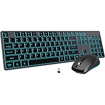 Amazon.com: POWZAN Backlit Wireless Keyboard and Mouse