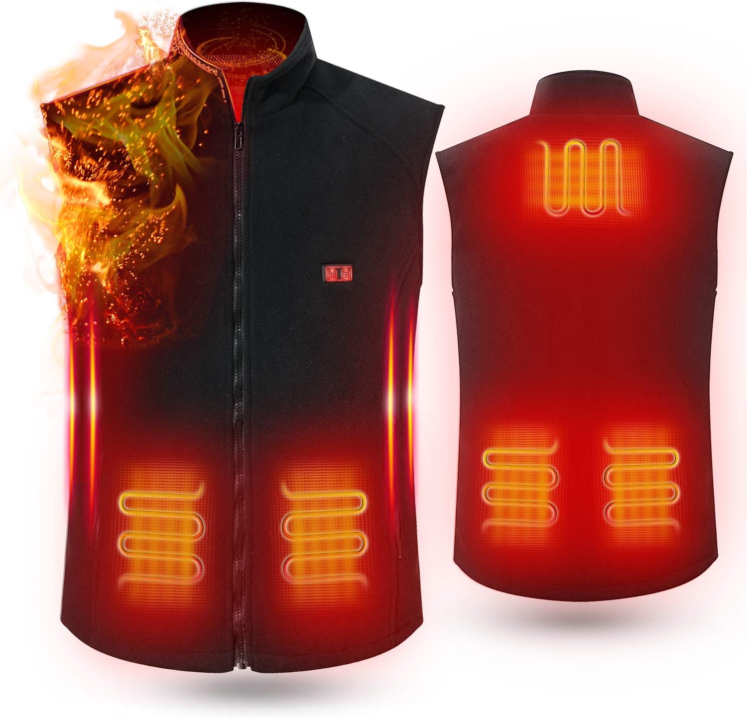 Electric vest, Washable USB Powered Heated Winter heated vest warm winter vest with 3 Levels Adjustable Temperature.