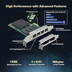 Binardat 4 Ports 2.5G PCIe Network