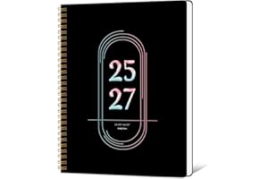 KAMOY Monthly Planner 2025-2027, Simplified Monthly Calendar Planner, 24 Months Calendar, July 2025 - June 2027, 7.3" * 9.5", Waterproof Cover with Spiral Bound, for Office, School