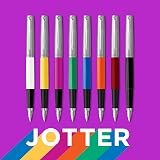 Parker Jotter Originals Fountain Pen Classic Magenta Medium Nib Blue Black Ink view 5