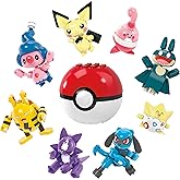 MEGA Pokemon Building Toys Set Trainer 8 Pack with 189 Pieces, 8 Articulated and Poseable Characters, 2 Inches Tall, for Kids