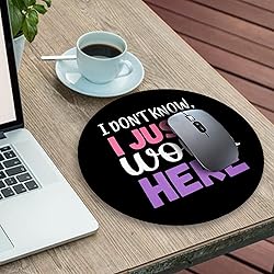 Gctriki Round Mouse Pad 8.6 x 8.6 Inch, Funny