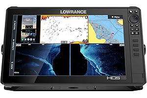 Lowrance HDS-Live Fish Finder, Multi-Touch Screen, Live Sonar Compatible, Preloaded C-MAP US Enhanced Mapping