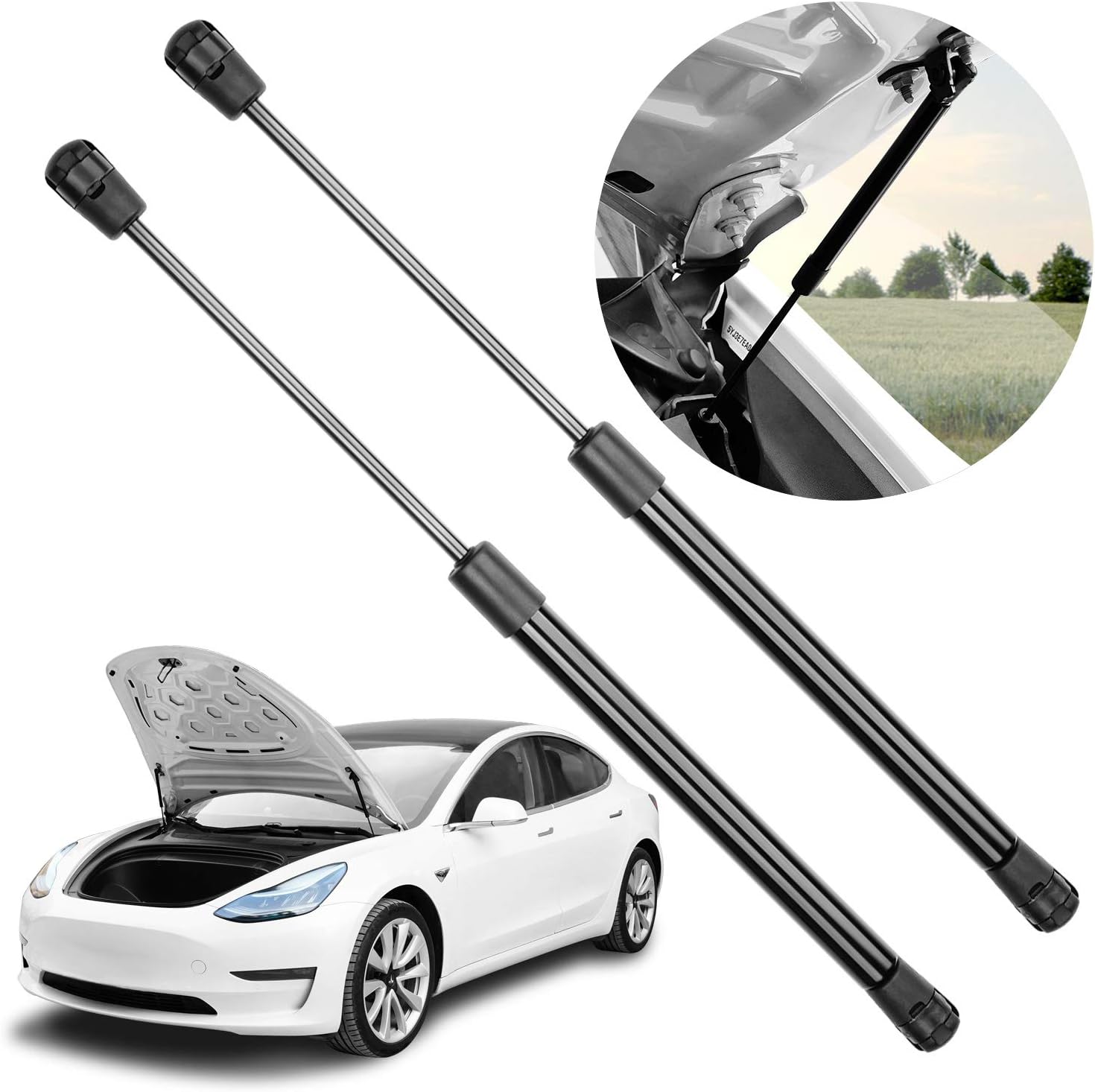 Amazon Com Olaike Automatic Front Hood Lift Support Struts For Tesla Model 3 Automatically Lifting Front Hood Struts Tesla Model 3 Accessories Pack Of 2 Upgraded Automotive