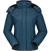 CAMELSPORTS Women's Waterproof Snow Ski Jakcet Fleece Warm Winter Coat Hooded Windproof Insulated Snowboarding Jacket