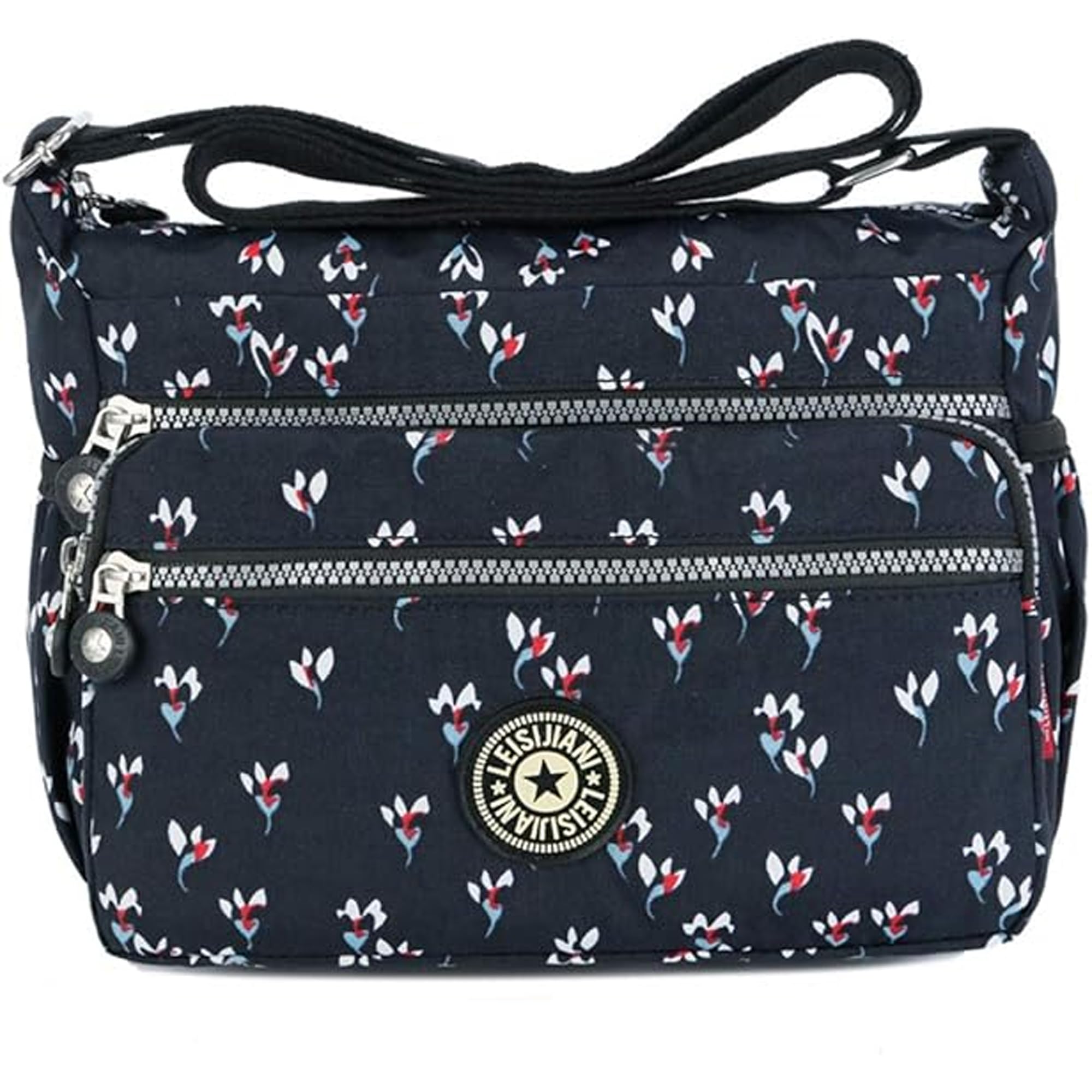 MINGZE Women Anti Splash Water Shoulder Messenger Crossbody Bags Multi Pocket Casual Handbag Travel Bag (Pattern3)