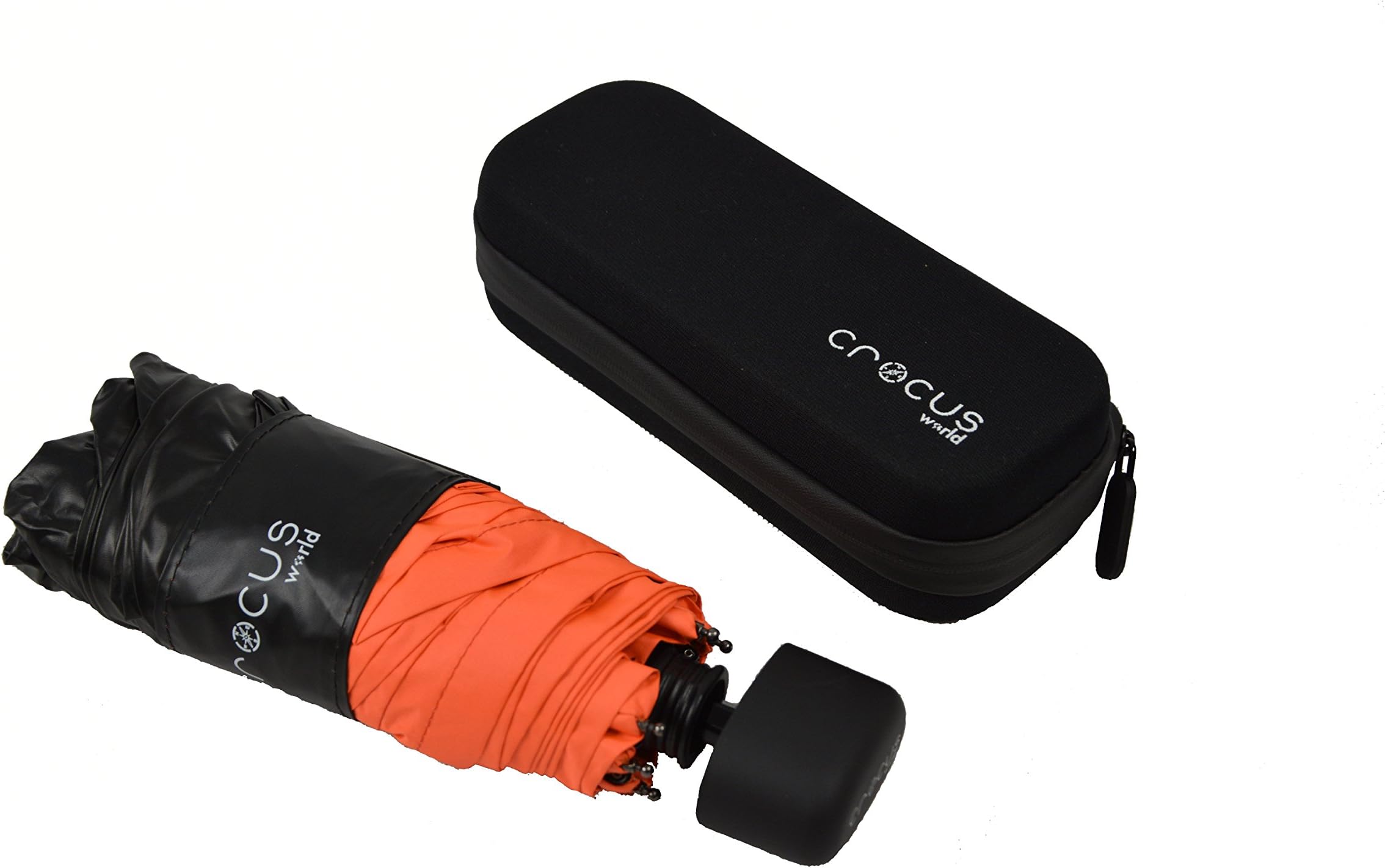 Crocus World Travel Umbrella with Waterproof Case - Lightweight Compact Mini Size