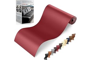 YAFLC Self Adhesive Leather Repair Tape Kit, 4"x 63" Leather Repair Patch for Furniture, Leather Repair Patch for Car seat, Sofas, Couch, Boat Seat Red
