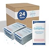 HCS Bulk Instant Ice Packs for Injuries, Disposable (24) - Cold Compress, Instant Cold Packs, Disposable Ice Pack - Injury, Emergency, Pain Relief, Sports First Aid Kit - Portable, Travel, 4"x7"