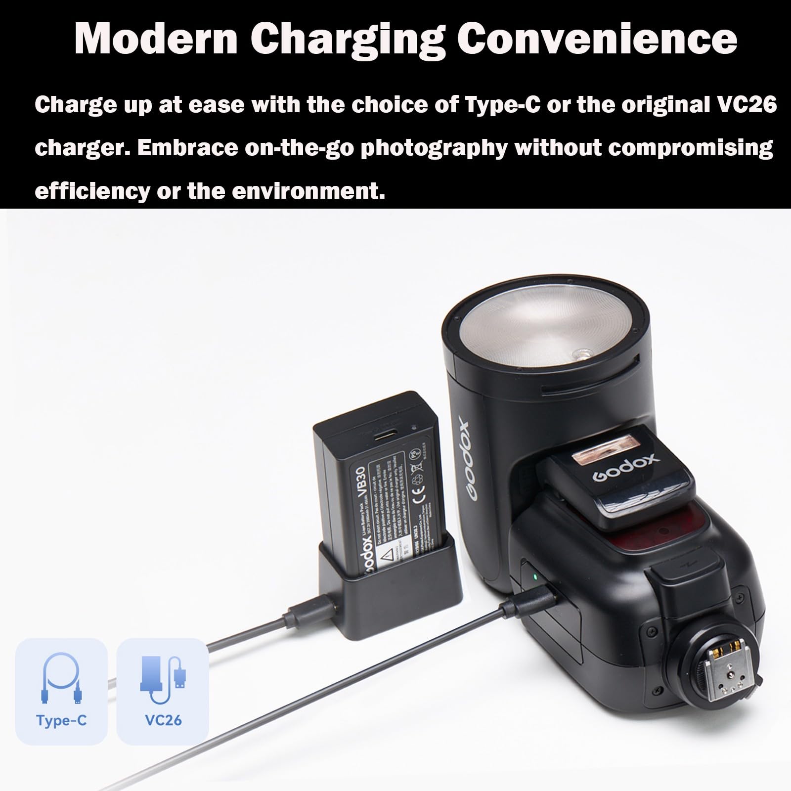 V1 V1Pro C Flash for Canon Camera TTL Speedlight, 1/8000 HSS 500 Full Power Flashes, 1.3s Recycle Time, 2.4G Wireless with External Flash SU-1 for Canon EOS Cameras(Godox V1-C Upgraded, V1Pro-C)