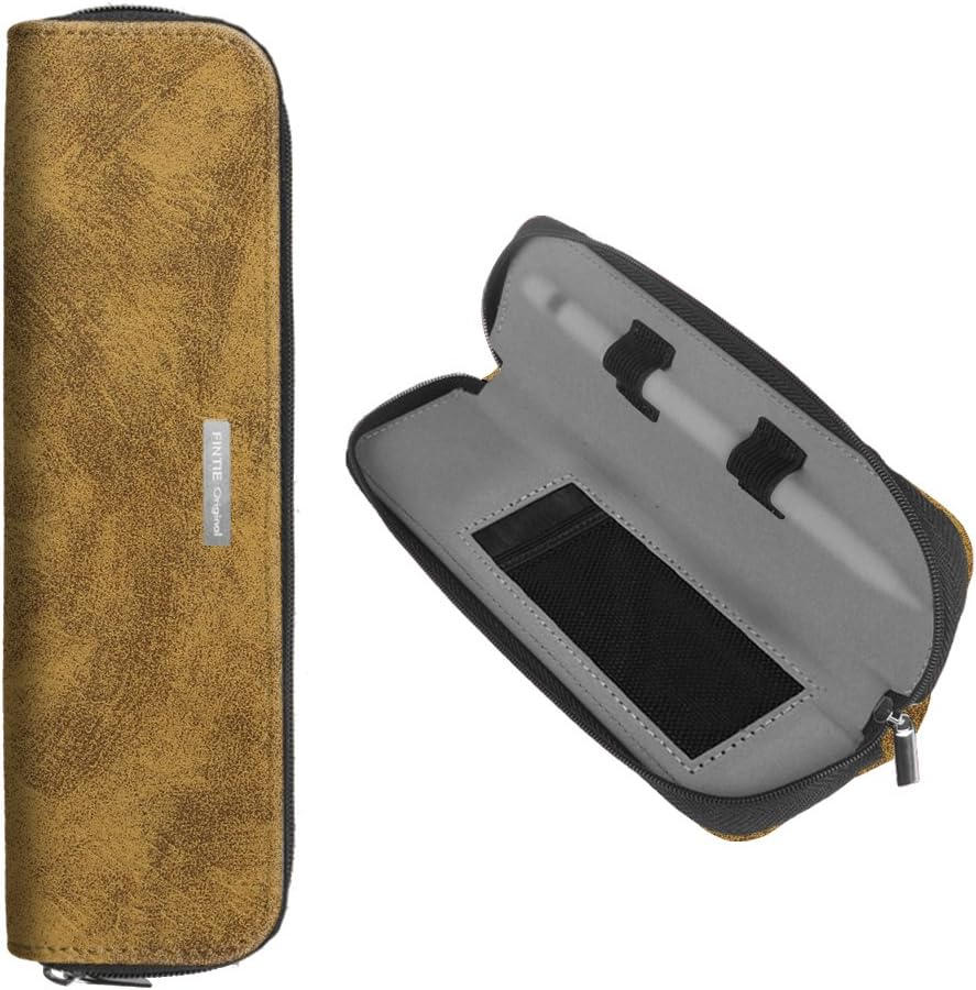 Fintie Case Sleeve Pouch for Apple Pencil - Premium PU Leather Carrying Bag with Built-in Pocket and Holder for Apple iPad Pro/iPad 2018 (6th Gen) Pencil, Compatible with Samsung Tab S3 S Pen, Khaki?