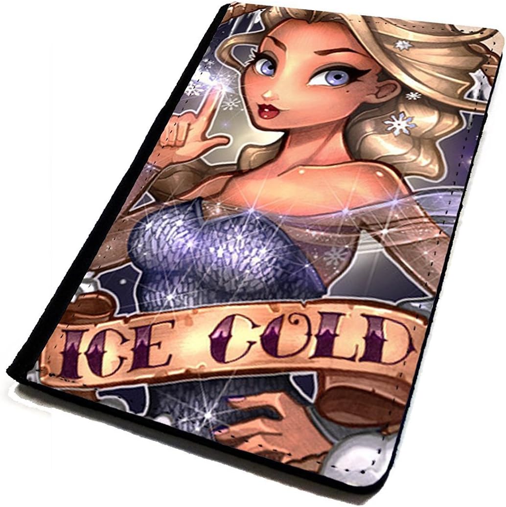 LopoPassport Cover/Holder. Elsa Close-up. Travel Protection Frozen Inspired Anna