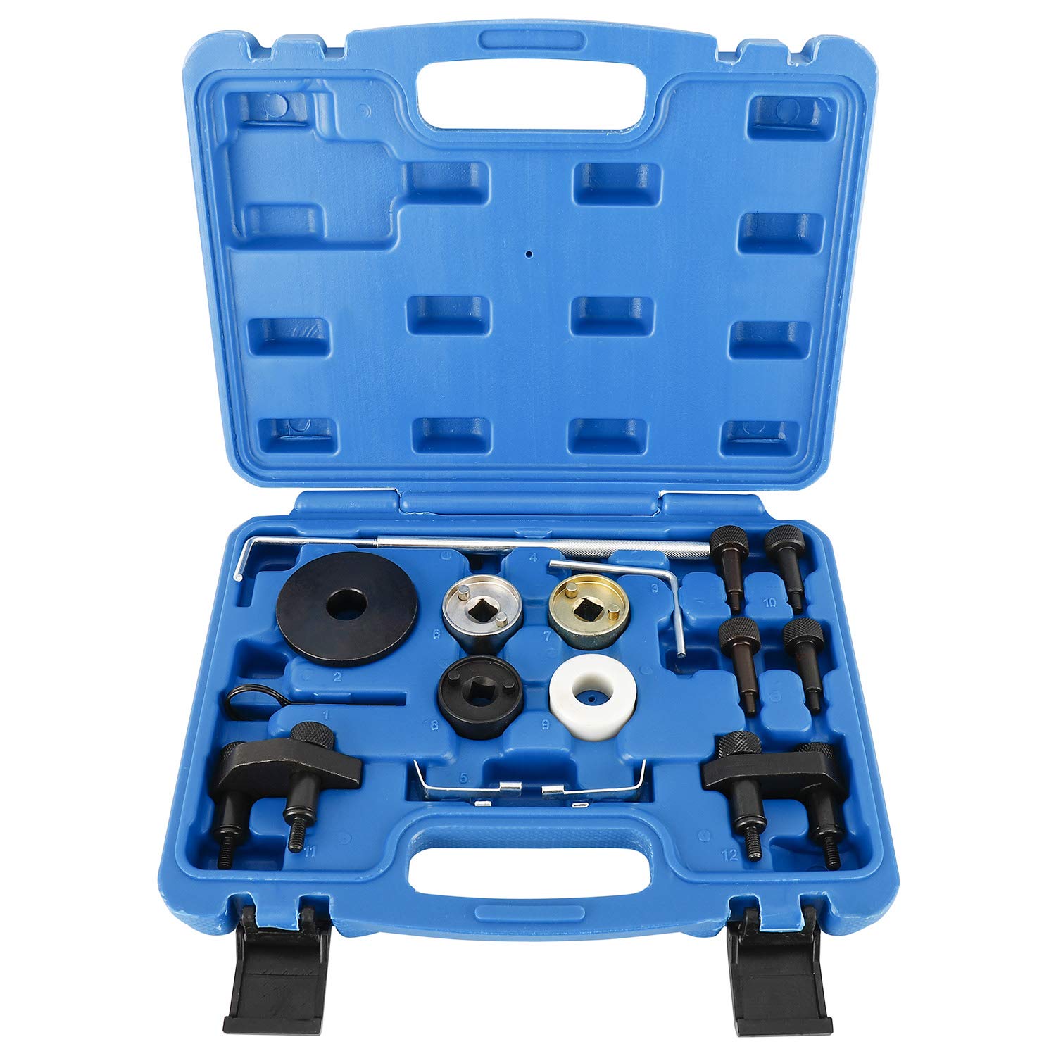 FreeTec EA888 Engine Timing Tool Kit, 12pcs Camshaft Crankshaft Alignment Tensioner Locking Tool, Camshaft Control Valve Tool for VW Audi VAG 1.8 2.0 TSI TFSI EA888 Petrol Eninge