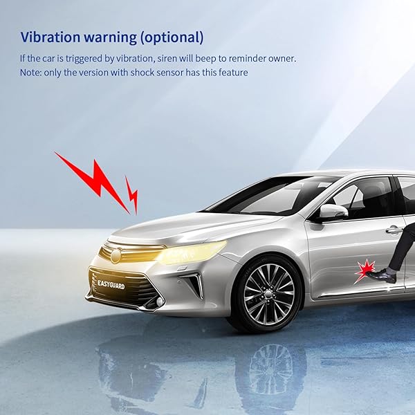 EASYGUARD EC002-T2-NS PKE CAR ALARM SYSTEM PROXIMITY SENSOR LOCK UNLOCK REMOTE ENGINE START PUSH START BUTTON NFC LOCK AND UNLOCK VIBRATION ALARM DC12V