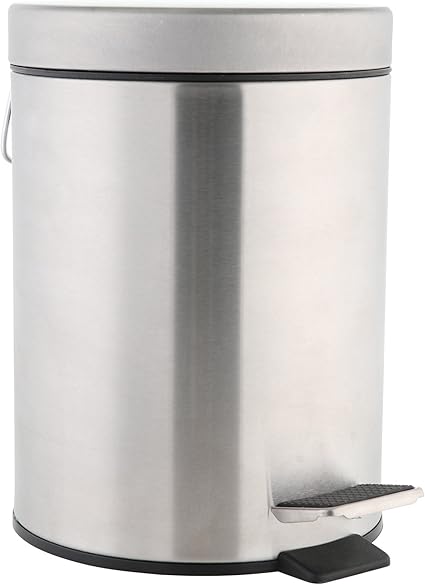 Ribelli Treteimer ca. 3 l silberner Mülleimer ALS Abfalleimer