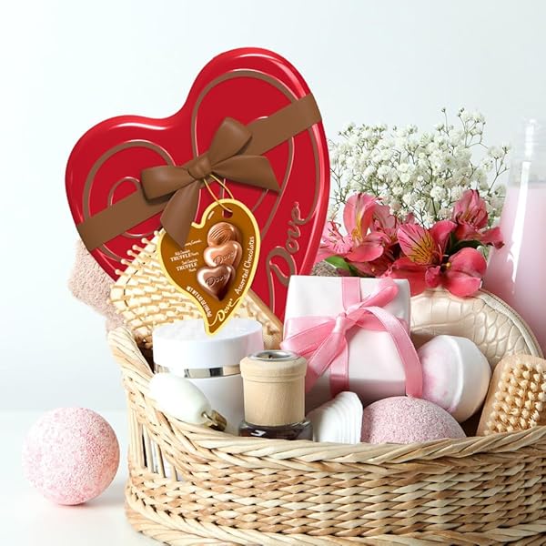 DOVE ASSORTED CHOCOLATE HEARTS & TRUFFLES, 5.82 OZ HEART TIN