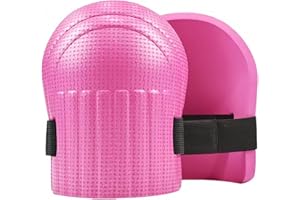 Kenhihi Gardening Knee Pads for Women and Men - Lightweight Waterproof Foam, and Easy Fit Knee Pads for Gardening with Adjustable Hook'n'Loop Straps - Perfect Womens for Work (Pink)