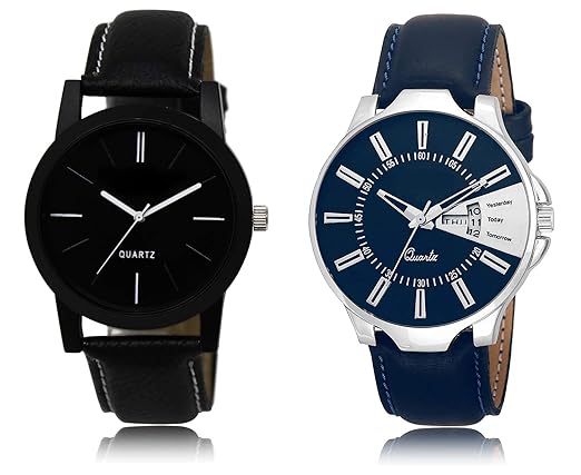 Analouge Multi Dial Stylish Leather Belt Combo Mens Boys Watch -(LR05_23)