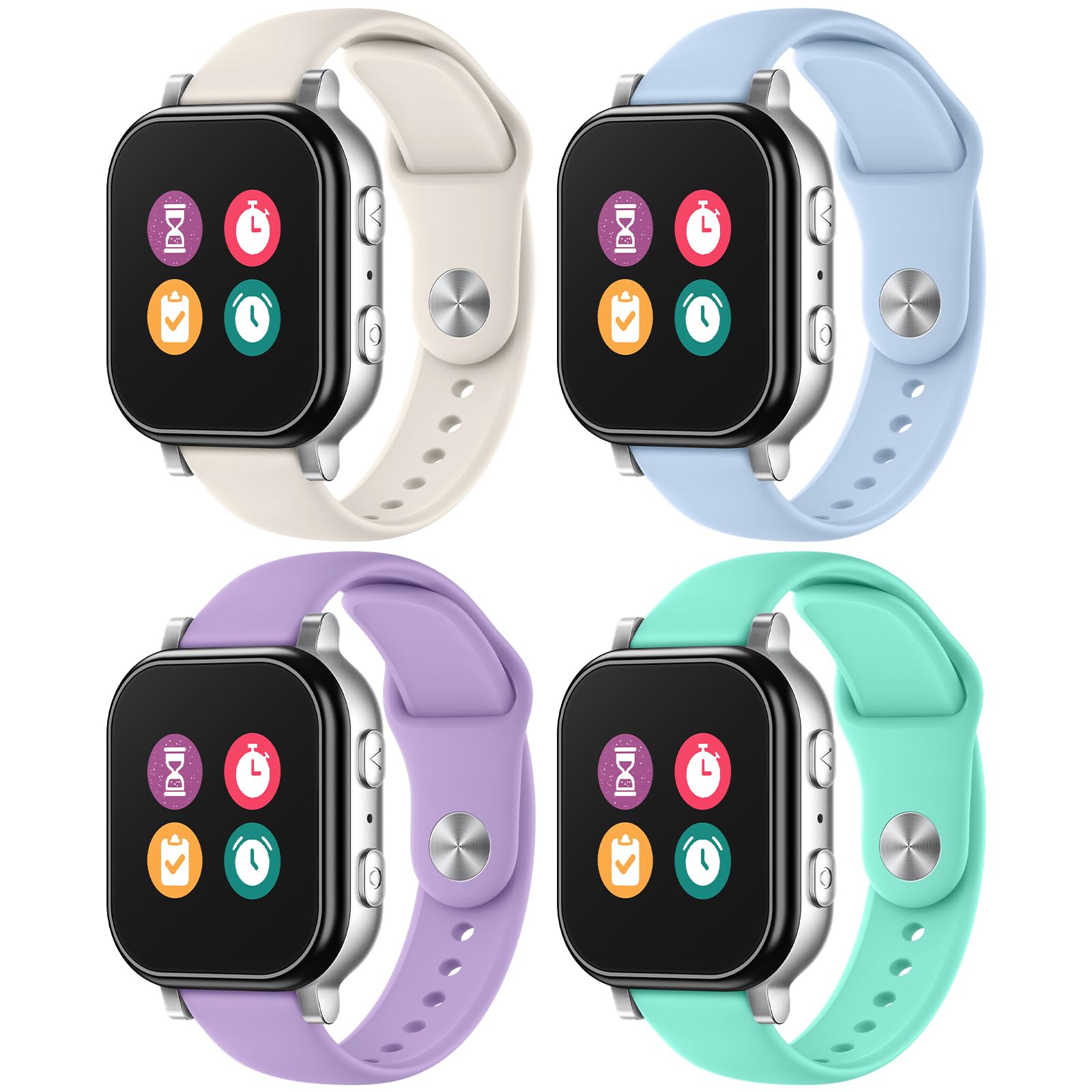 Photo 1 of 4 Pack Waterproof Silicone Gizmo Watch Band for kids Compatible for Gizmo Watch 3 2 1/ Gabb Watch 3 2 1/ SyncUP/Cosmo JrTrack Watch, Adjustable Sport Bands Replacement Small Size for Boys Girls